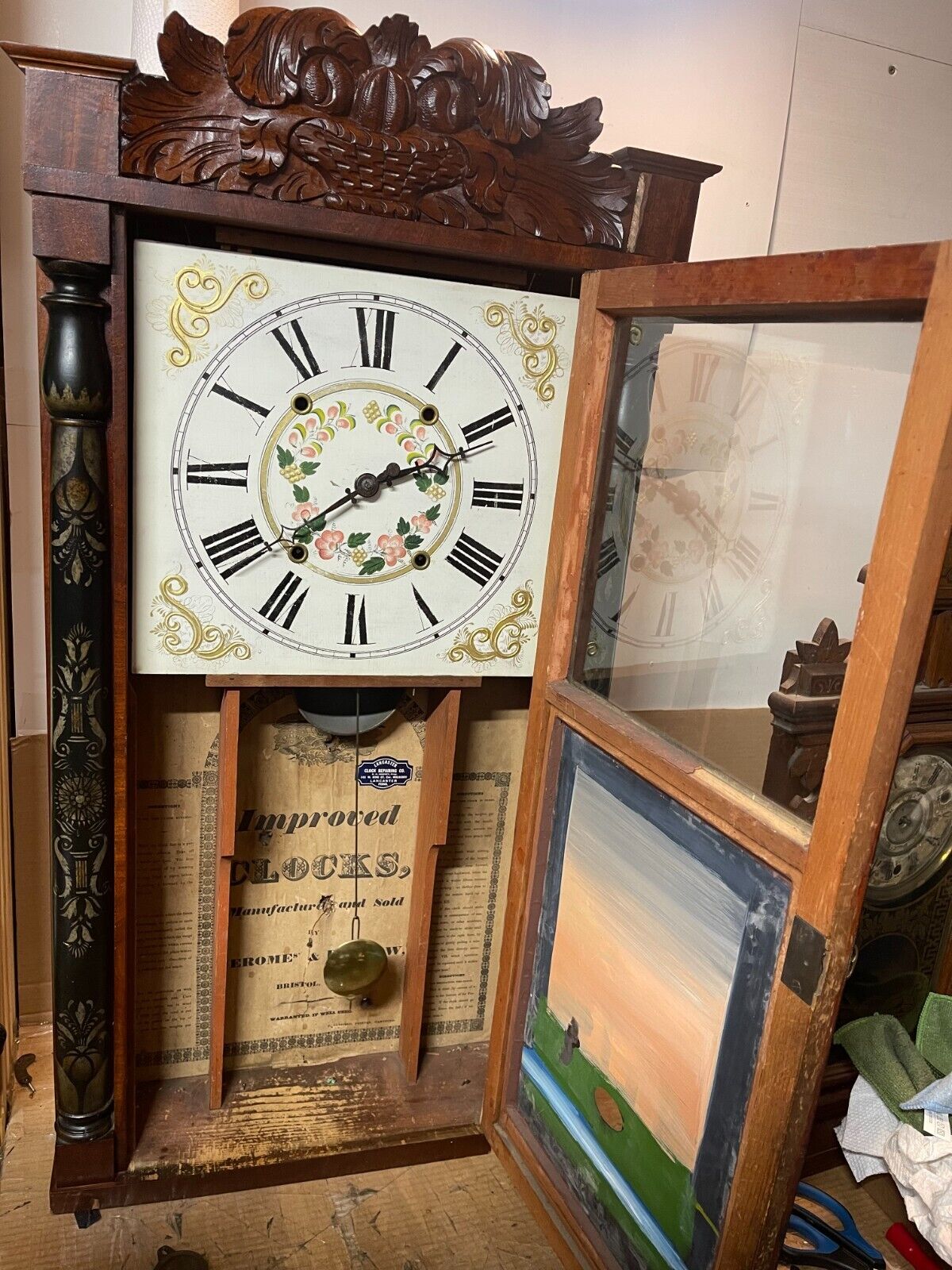 1800's Jerome & Darrow Antique Clock