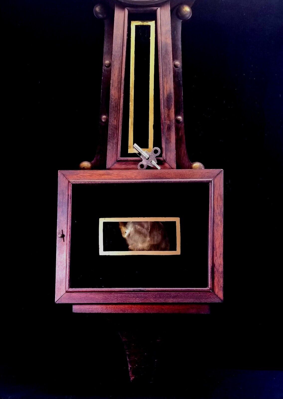 1800s E Ingraham Antique Banjo Clock with Pendulum