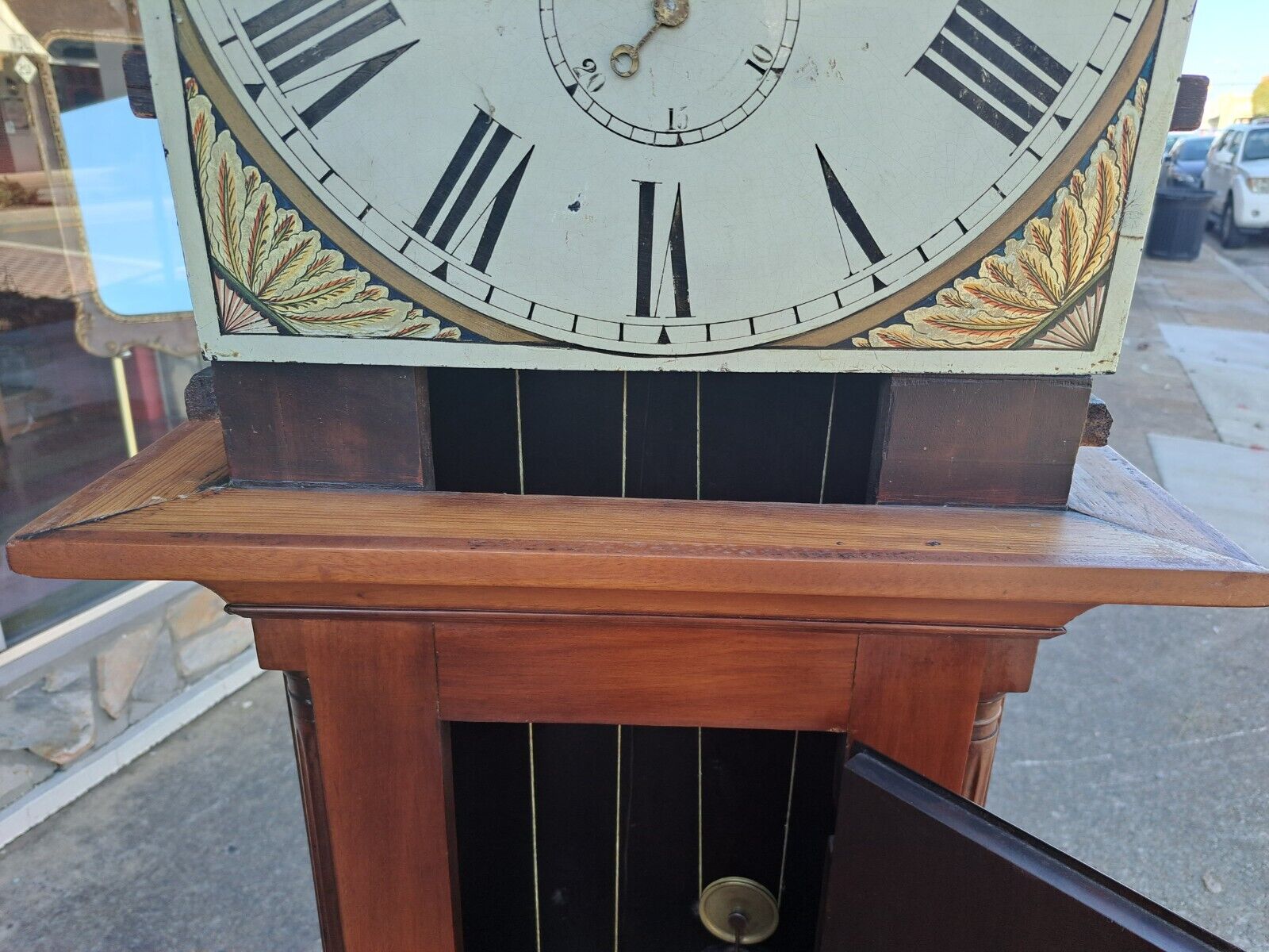 Elegant 19th Century English Mahogany Tall Case Clock