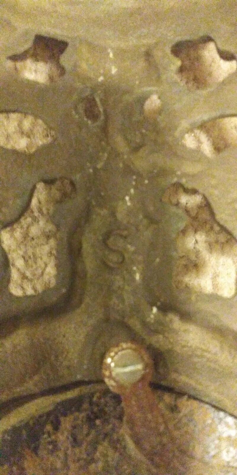 Antique brass wall sconse candle holder with "S" embossed