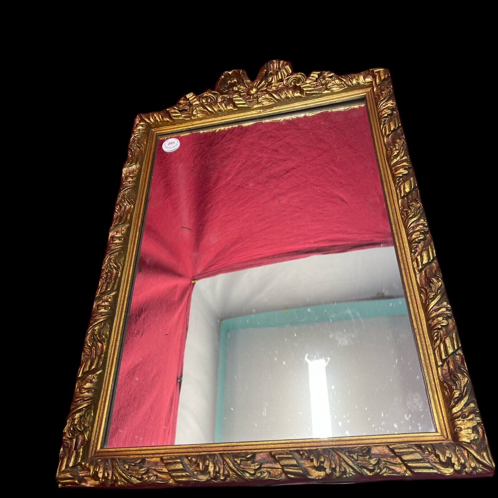 Gold Gilt 1900s Era Picture Frame Mirror Antique