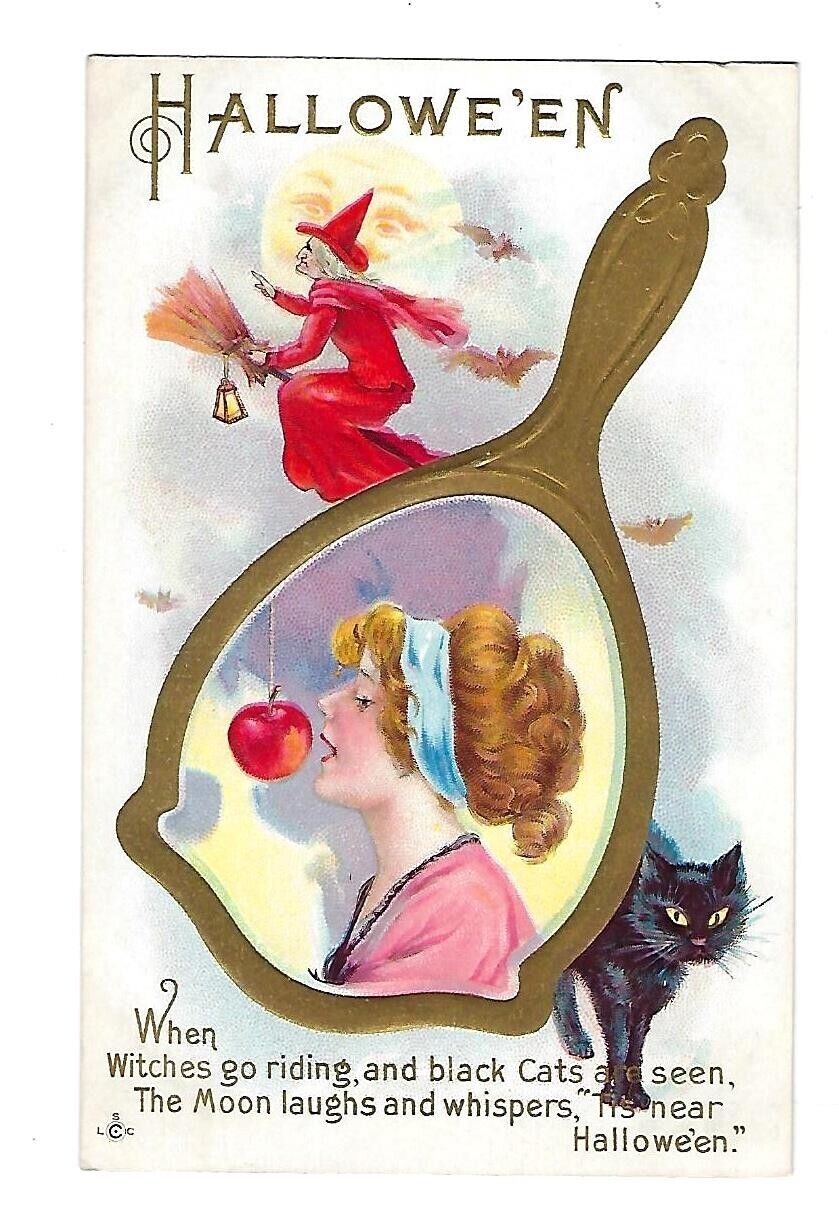 1900's LSC. Co. Series #248 Halloween Postcard with Witch