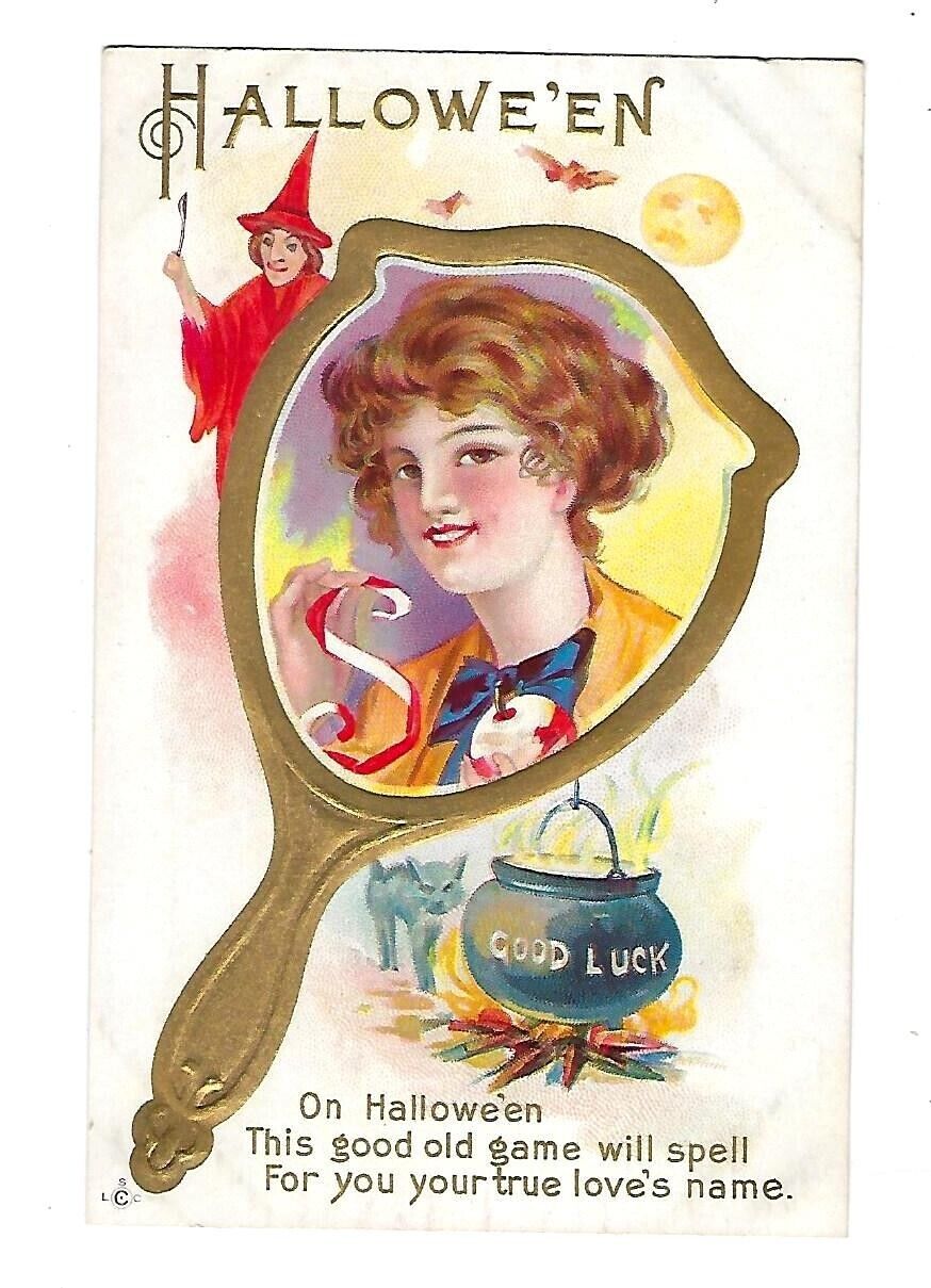 1900's LSC. Co. Series #248 Halloween Postcard Witch