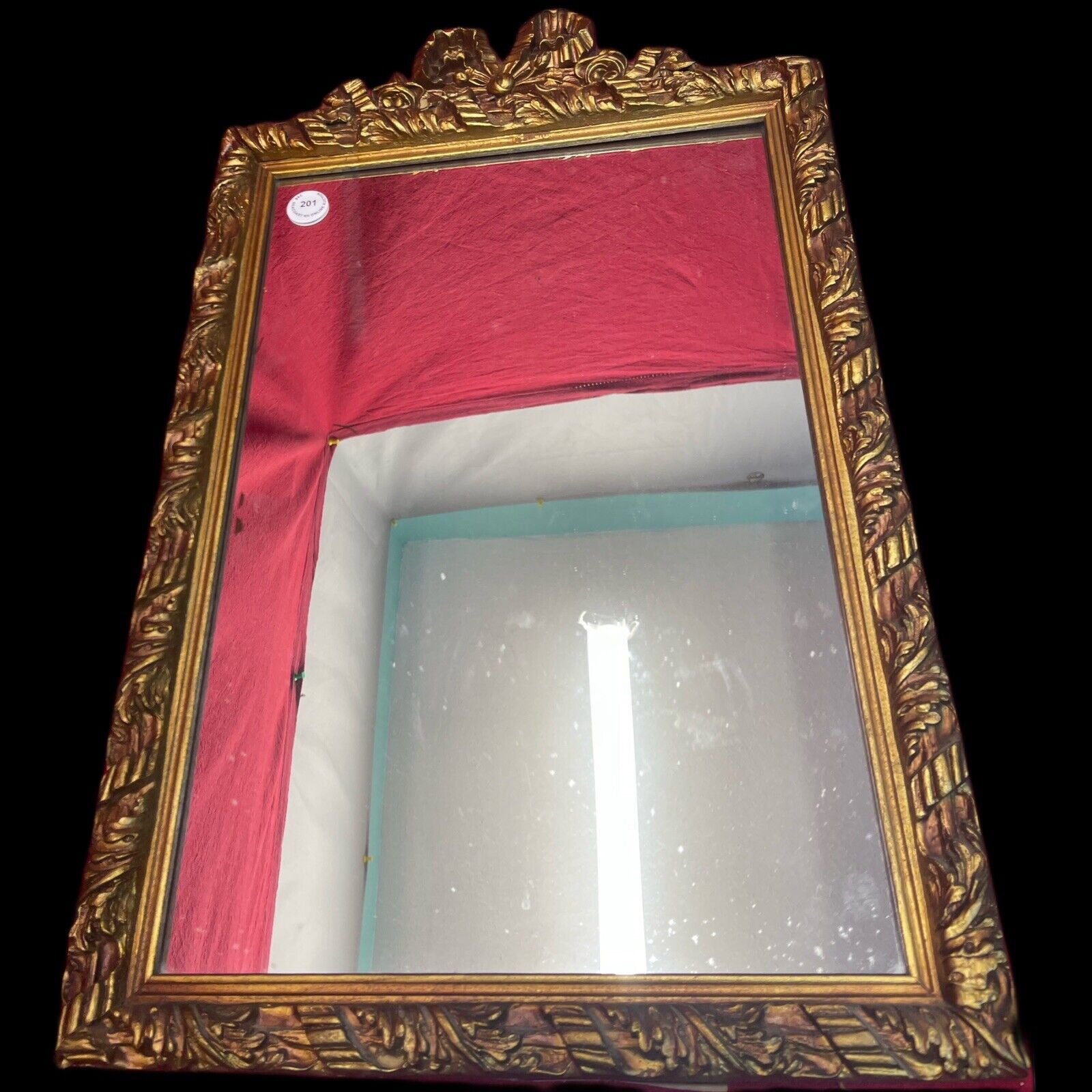 Gold Gilt 1900s Era Picture Frame Mirror Antique