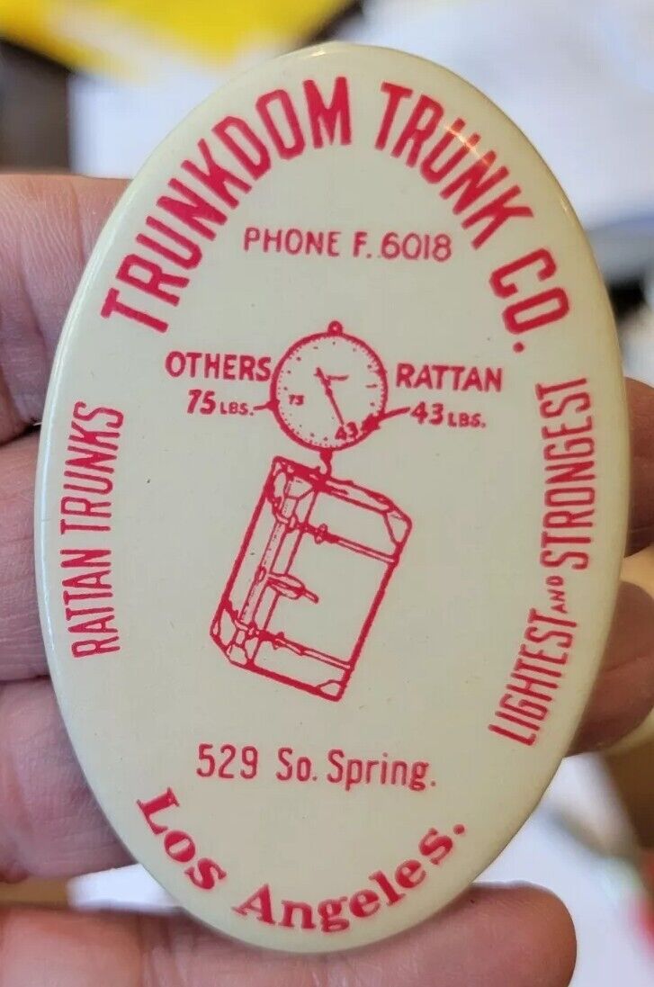 Vintage Los Angeles Trunk Co. Pocket Mirror