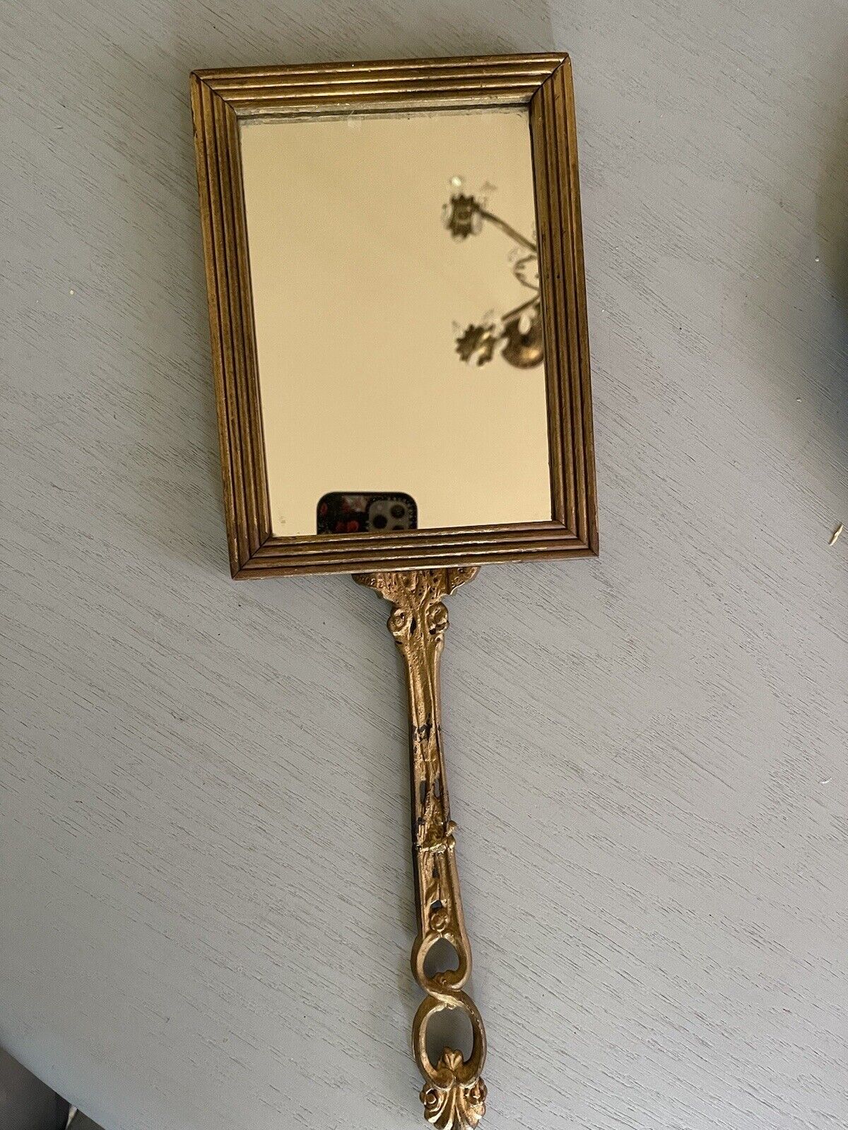 1800s Brass Hand Mirror