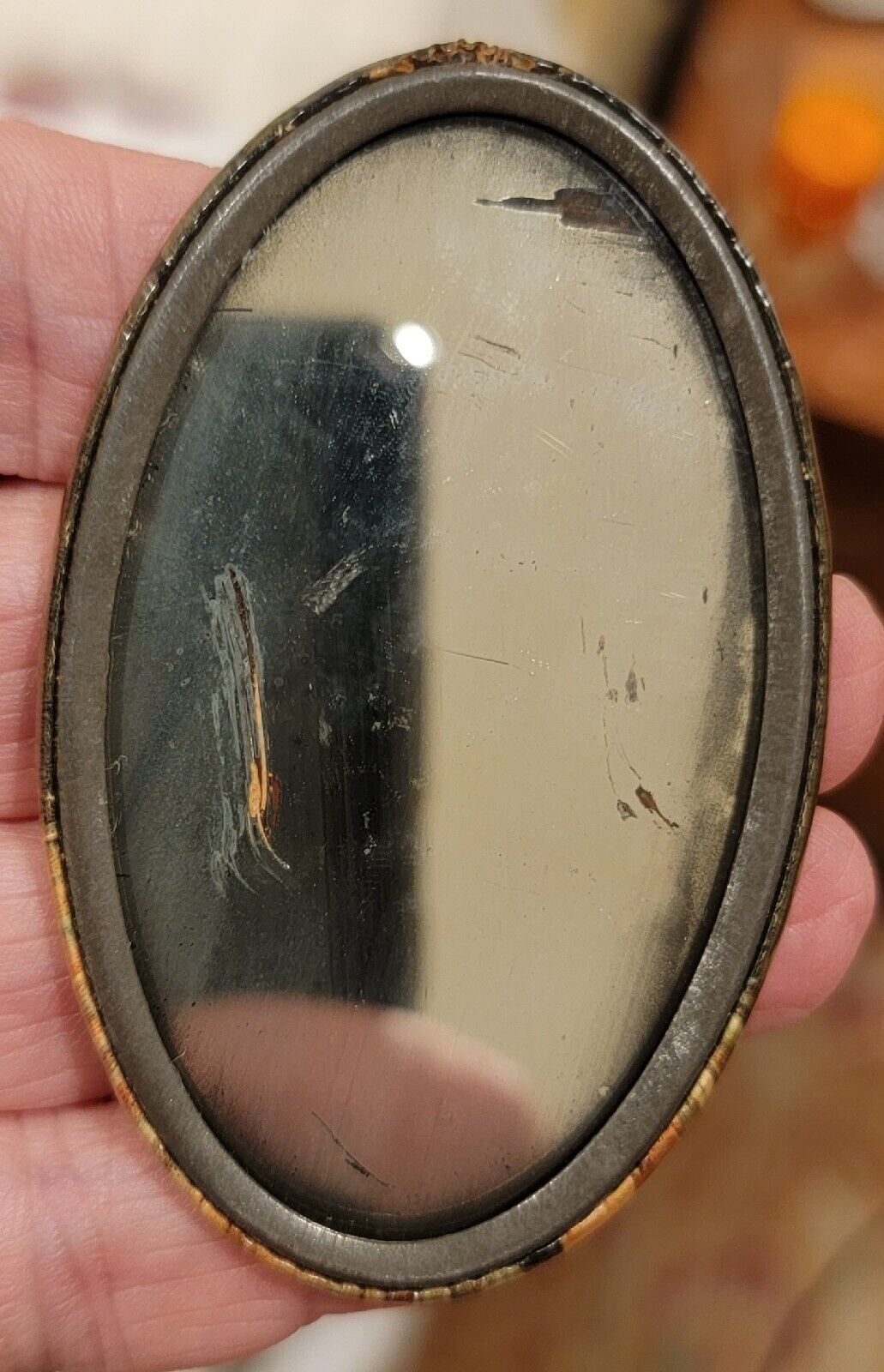 Early 1900's GOLDEN'S HOUSE OF GLASS Pocket Mirror