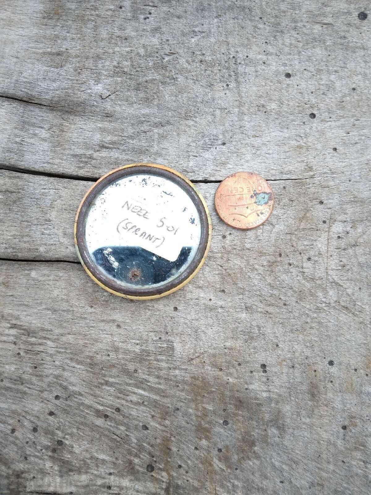 Vintage Toilet Humor Pocket Mirror from 1900s
