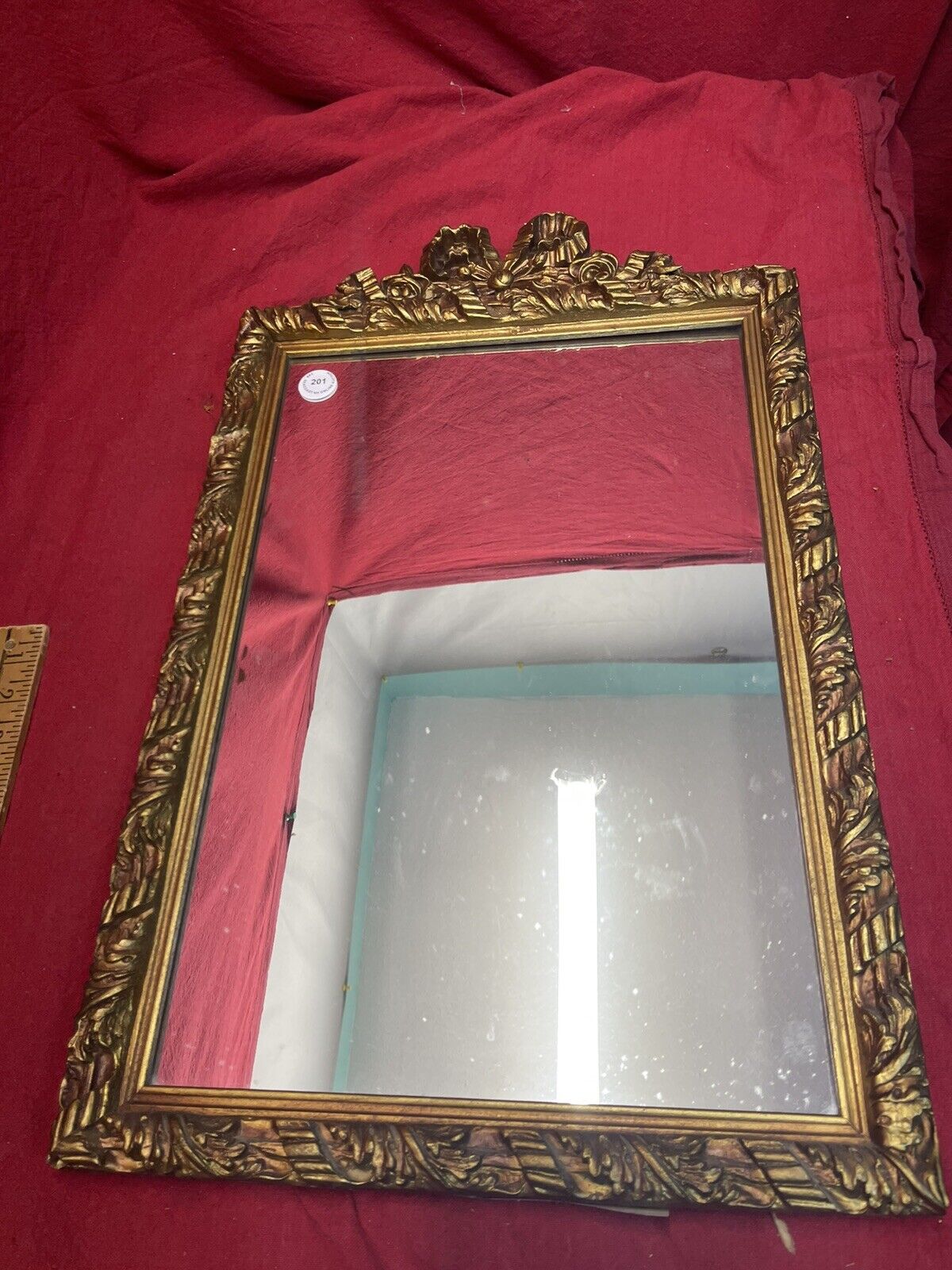 Gold Gilt 1900s Era Picture Frame Mirror Antique