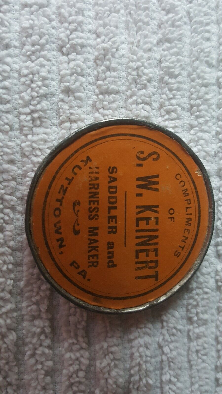 1800s Pocket Mirror by S. W. KEINERT KUTZTOWN
