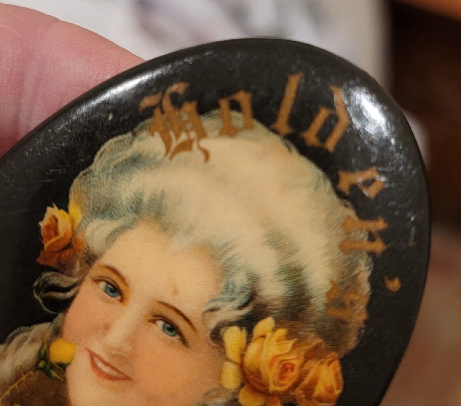 Early 1900's GOLDEN'S HOUSE OF GLASS Pocket Mirror