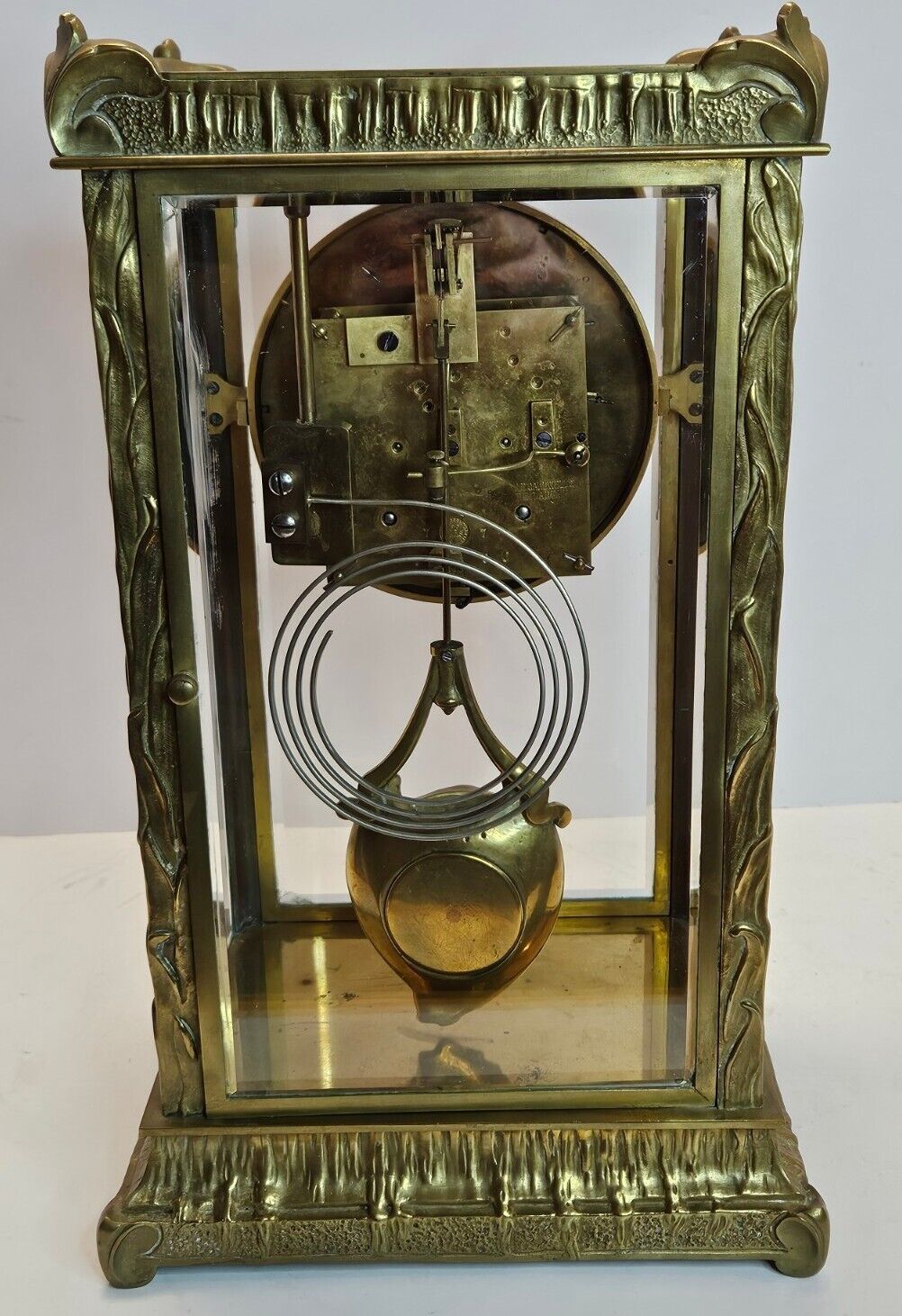 1800's French Victorian Crystal Regulator Clock with North Wind Face