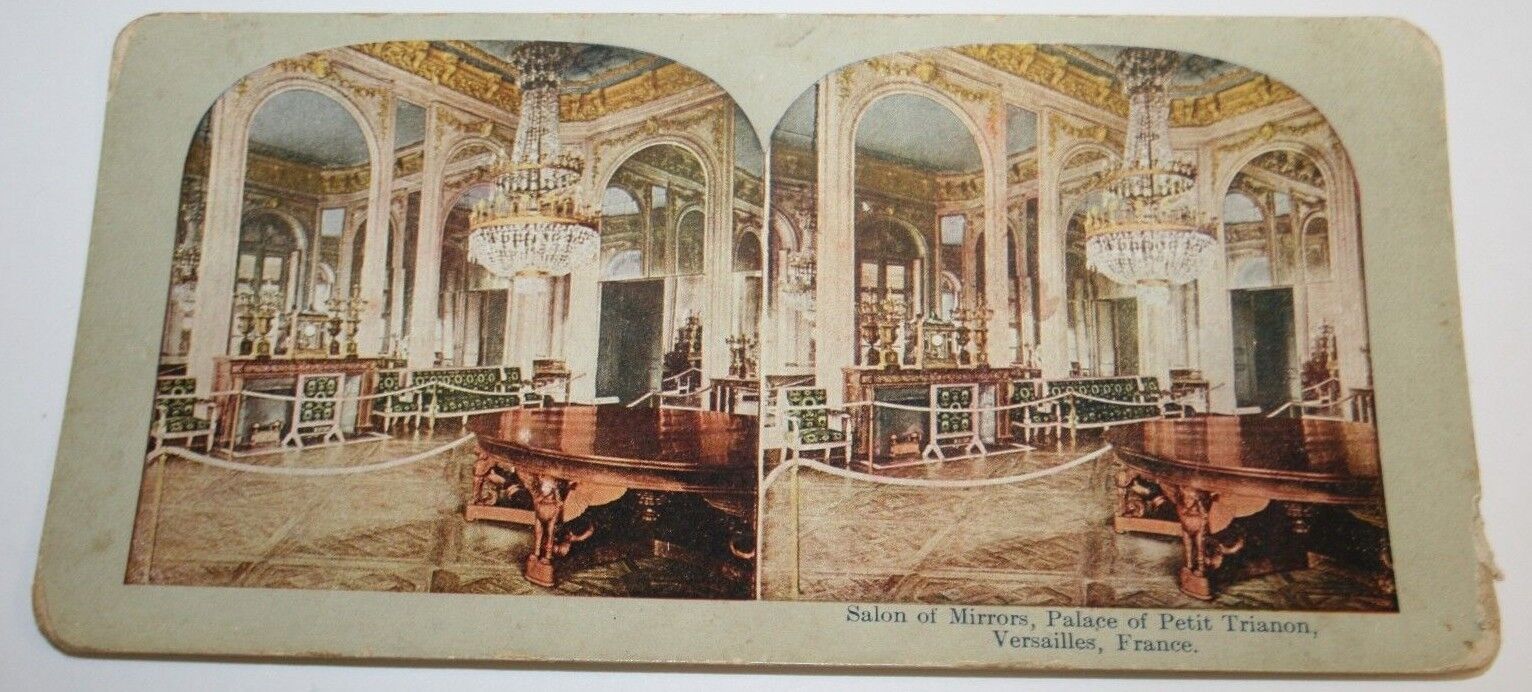 Antique 1900's French Petit Trianon Palace Stereoview Mirror