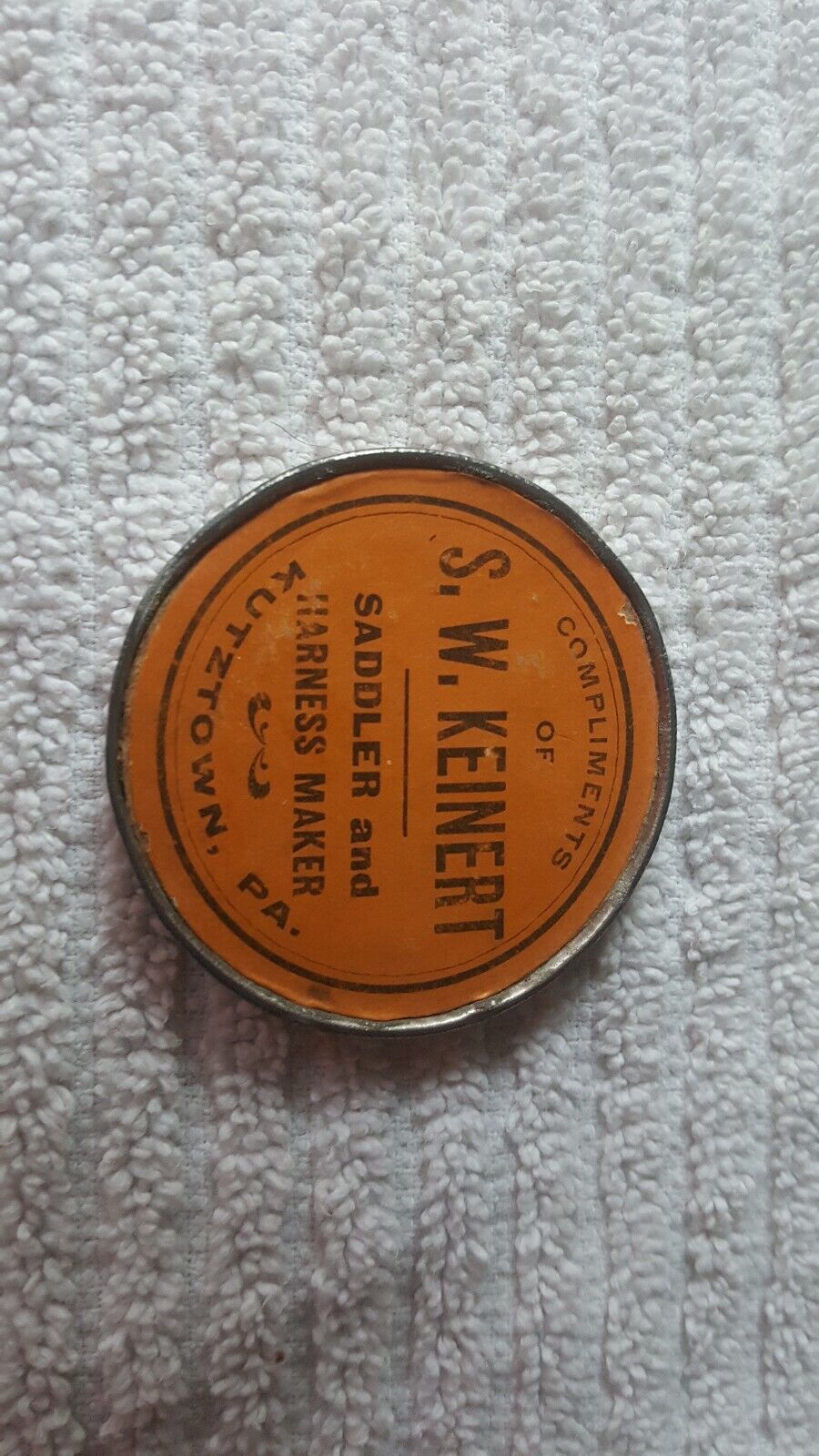 1800s Pocket Mirror by S. W. KEINERT KUTZTOWN