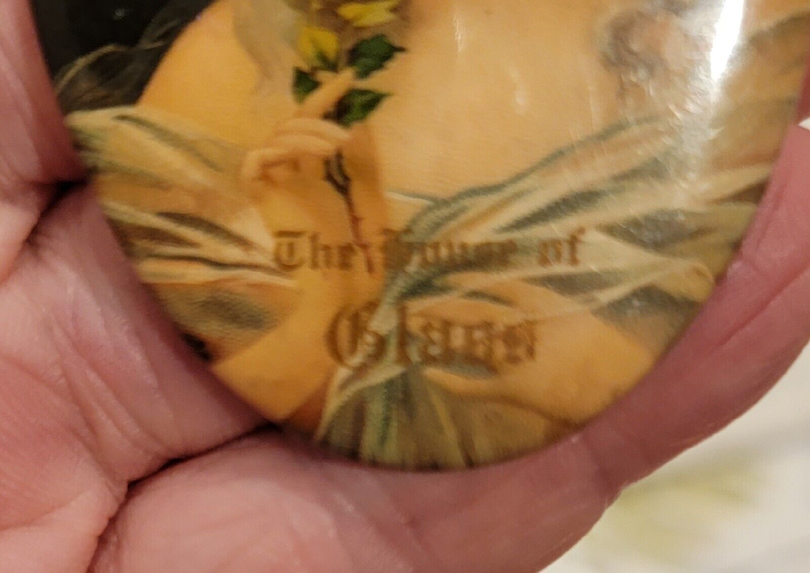 Early 1900's GOLDEN'S HOUSE OF GLASS Pocket Mirror