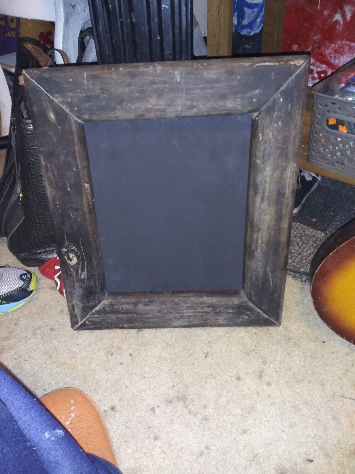 1800s Vintage Wood Framed Mirror