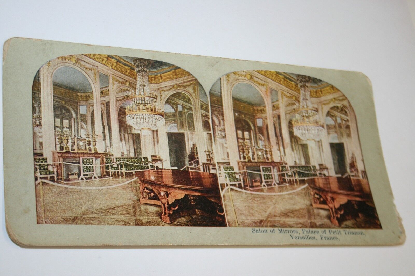 Antique 1900's French Petit Trianon Palace Stereoview Mirror