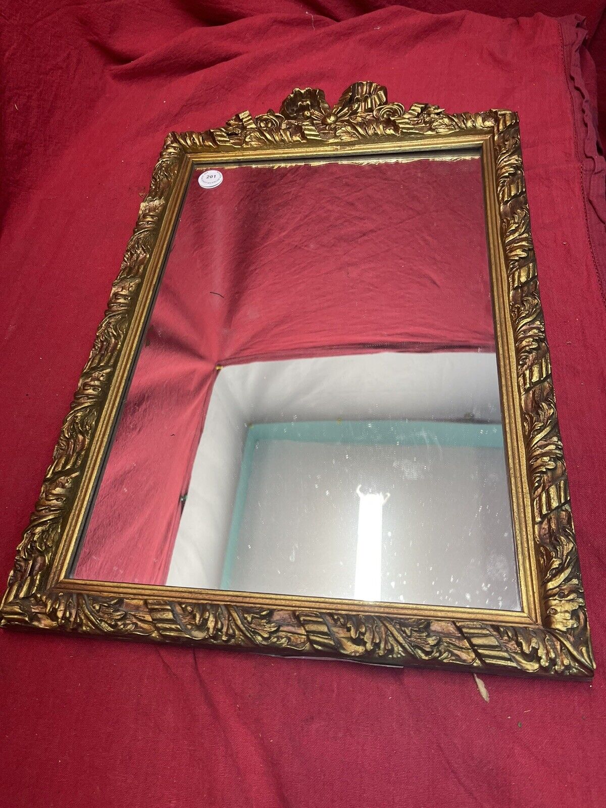 Gold Gilt 1900s Era Picture Frame Mirror Antique