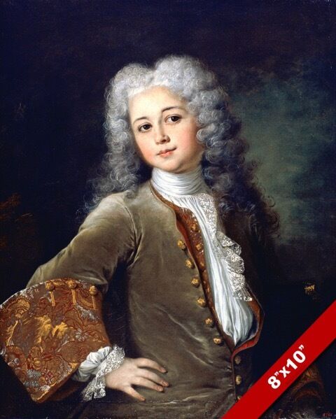 French Youth Portrait in Wig Painting - Canvas Print