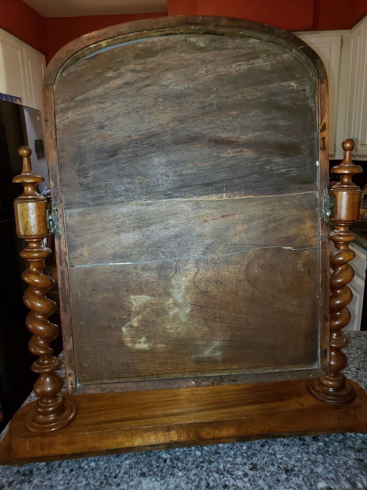 Mid 1800's Solid Cherry Standing Mirror
