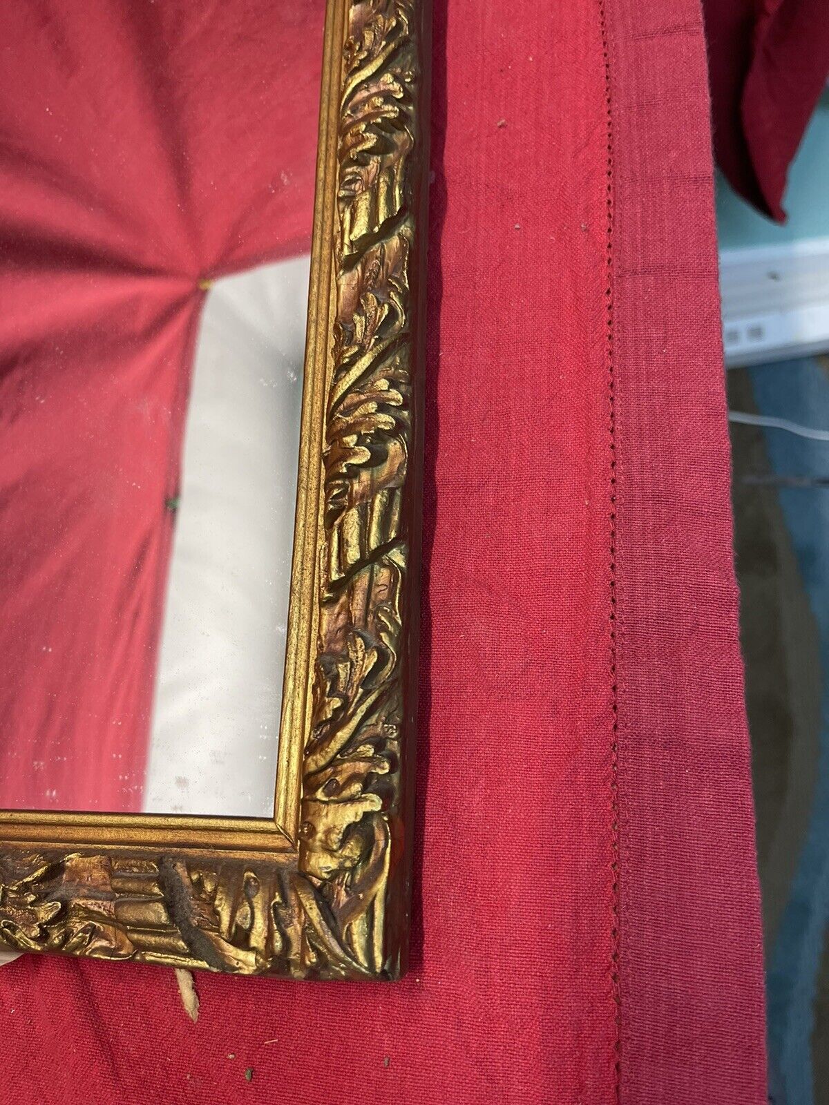Gold Gilt 1900s Era Picture Frame Mirror Antique