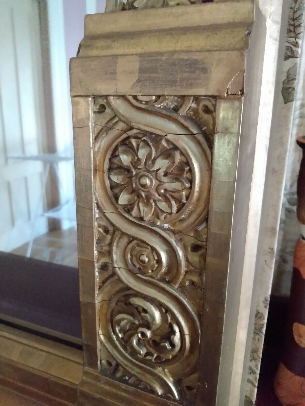 Victorian Gold Framed Mirror from Late 1800s-1900s