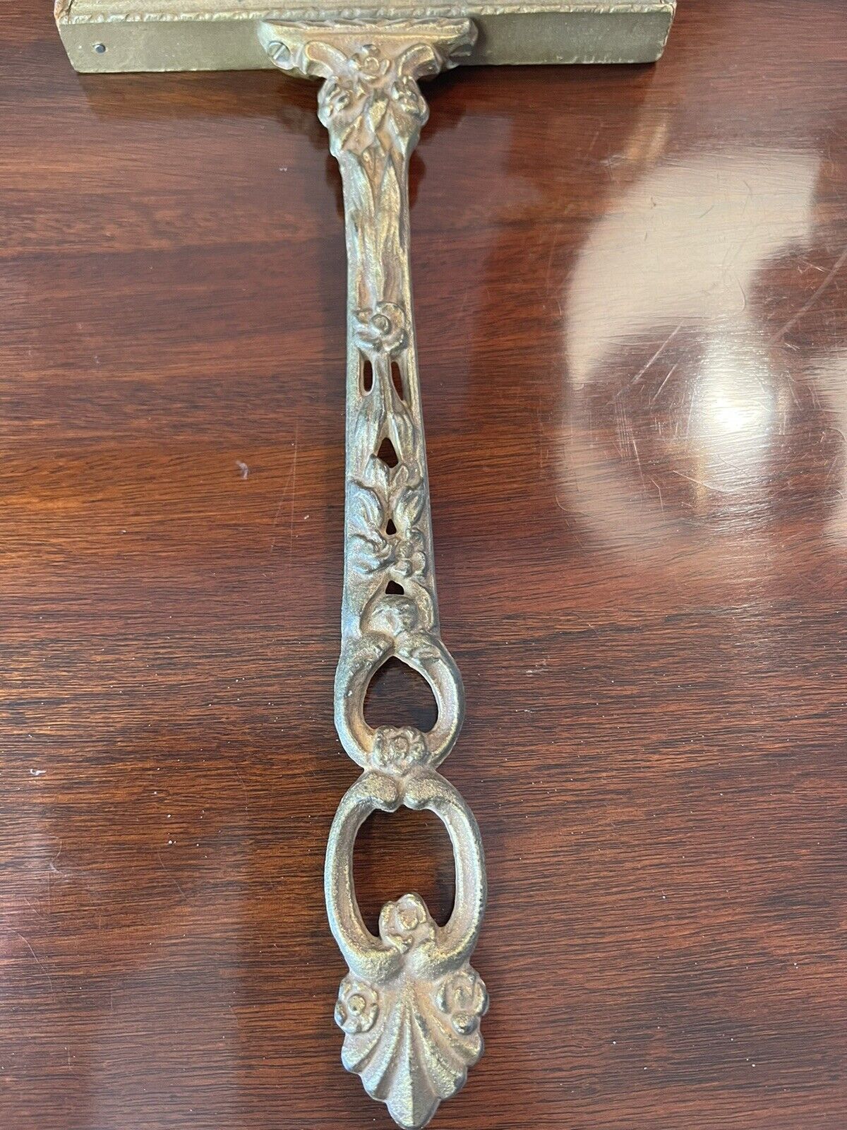 Late 1800s Victorian Hand Held Mirror with Picture