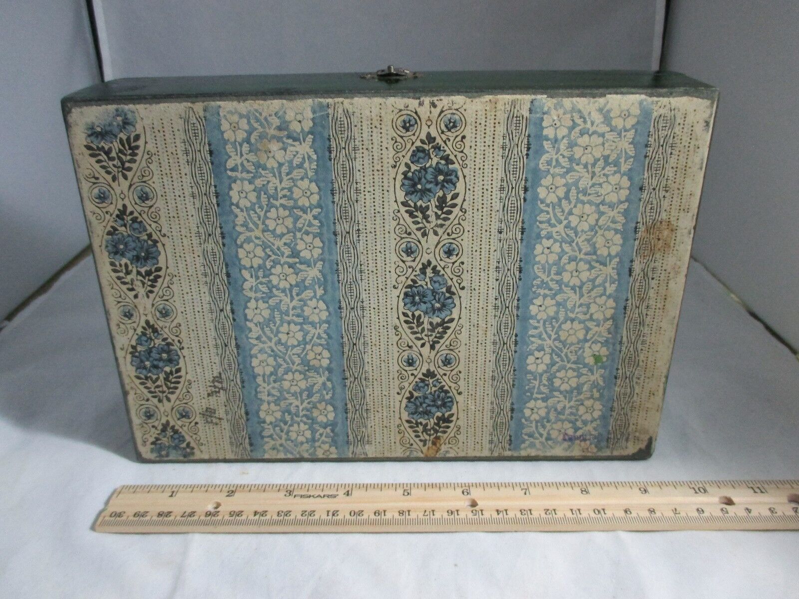Antique 12pc Mirrored Sewing Etui Box c1800's
