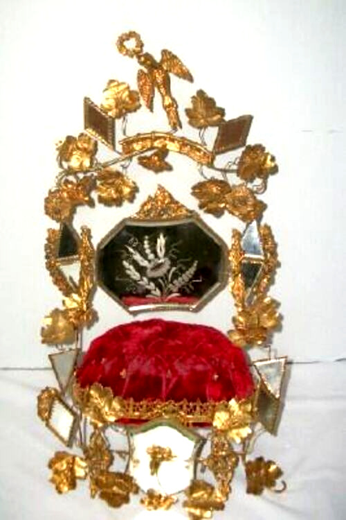 French Bridal Marriage Chair from 1800s with Globe