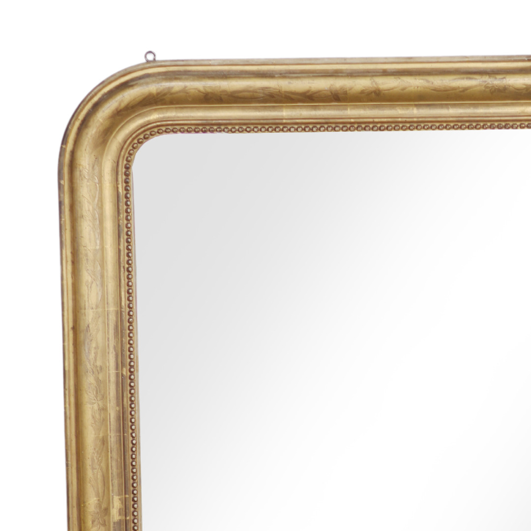 Large 1700s French Giltwood Mirror