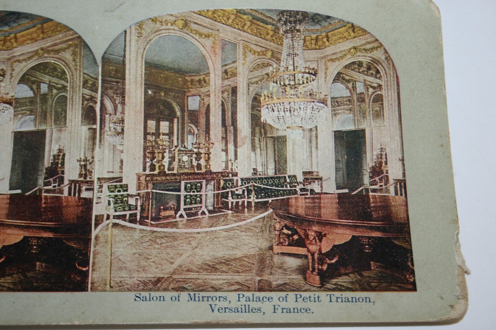 Antique 1900's French Petit Trianon Palace Stereoview Mirror
