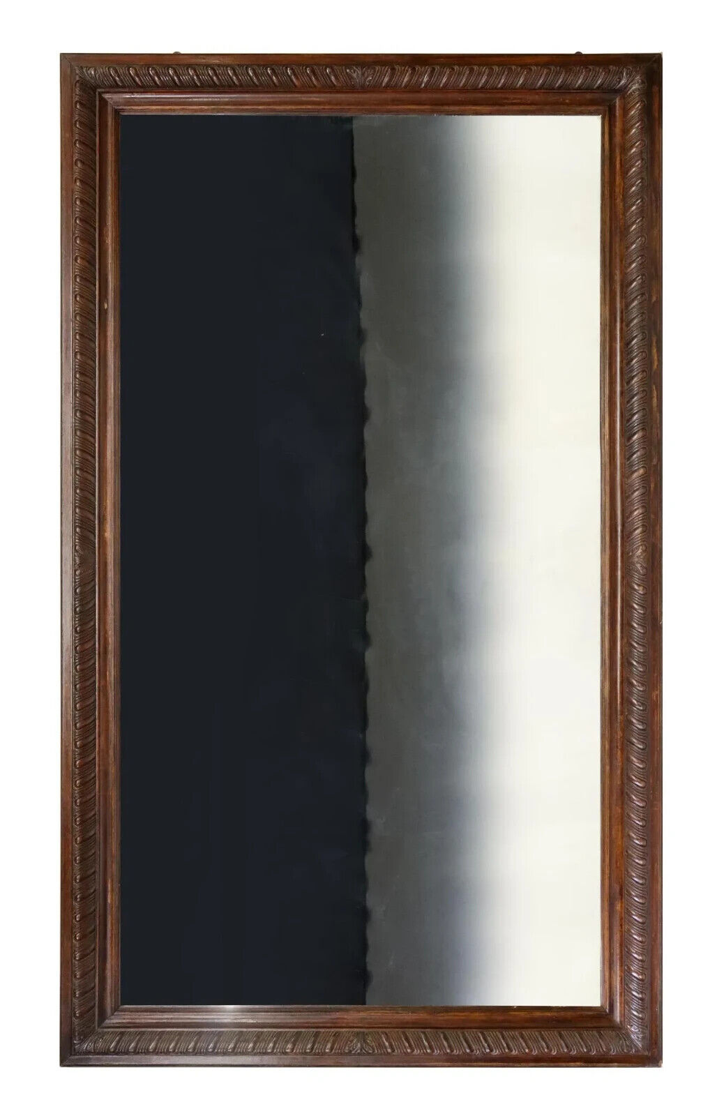 Monumental Italian Wood-Framed Antique Mirror 1800s 106" x 62.5