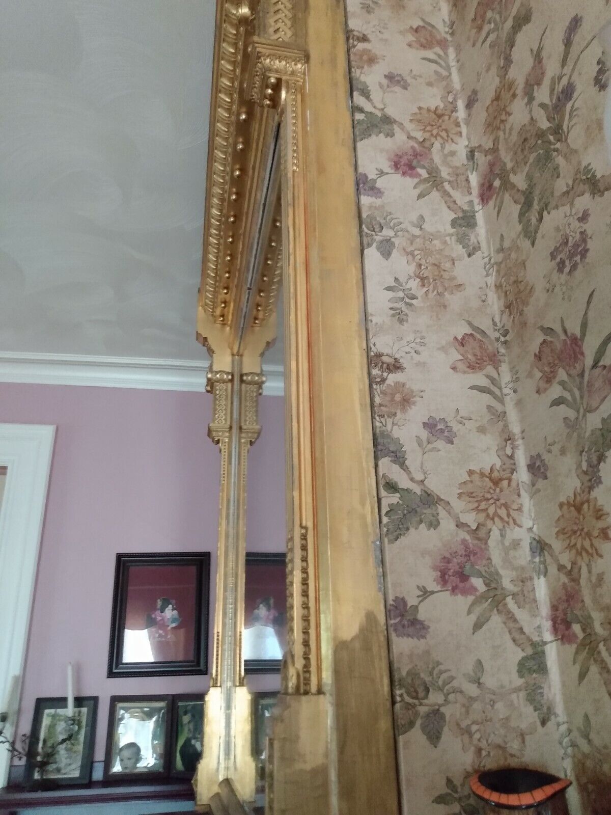 Victorian Gold Framed Mirror from Late 1800s-1900s