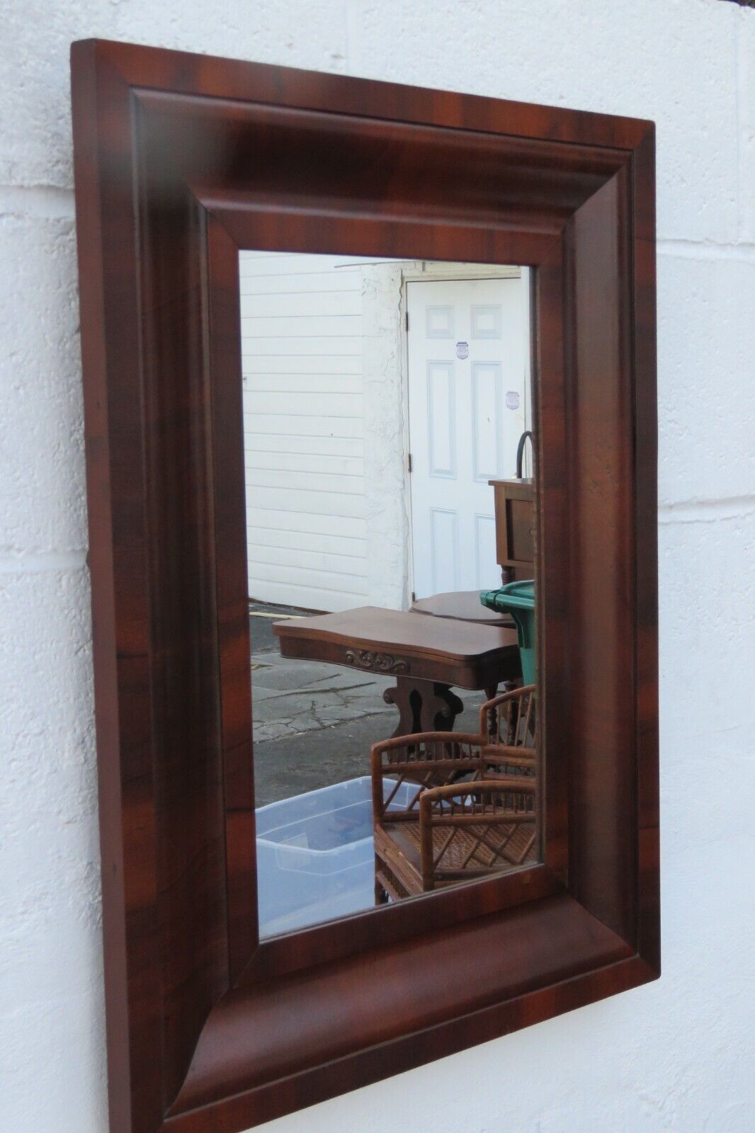 Empire Flame Mahogany Vanity Bathroom Mirror - Late 1800s