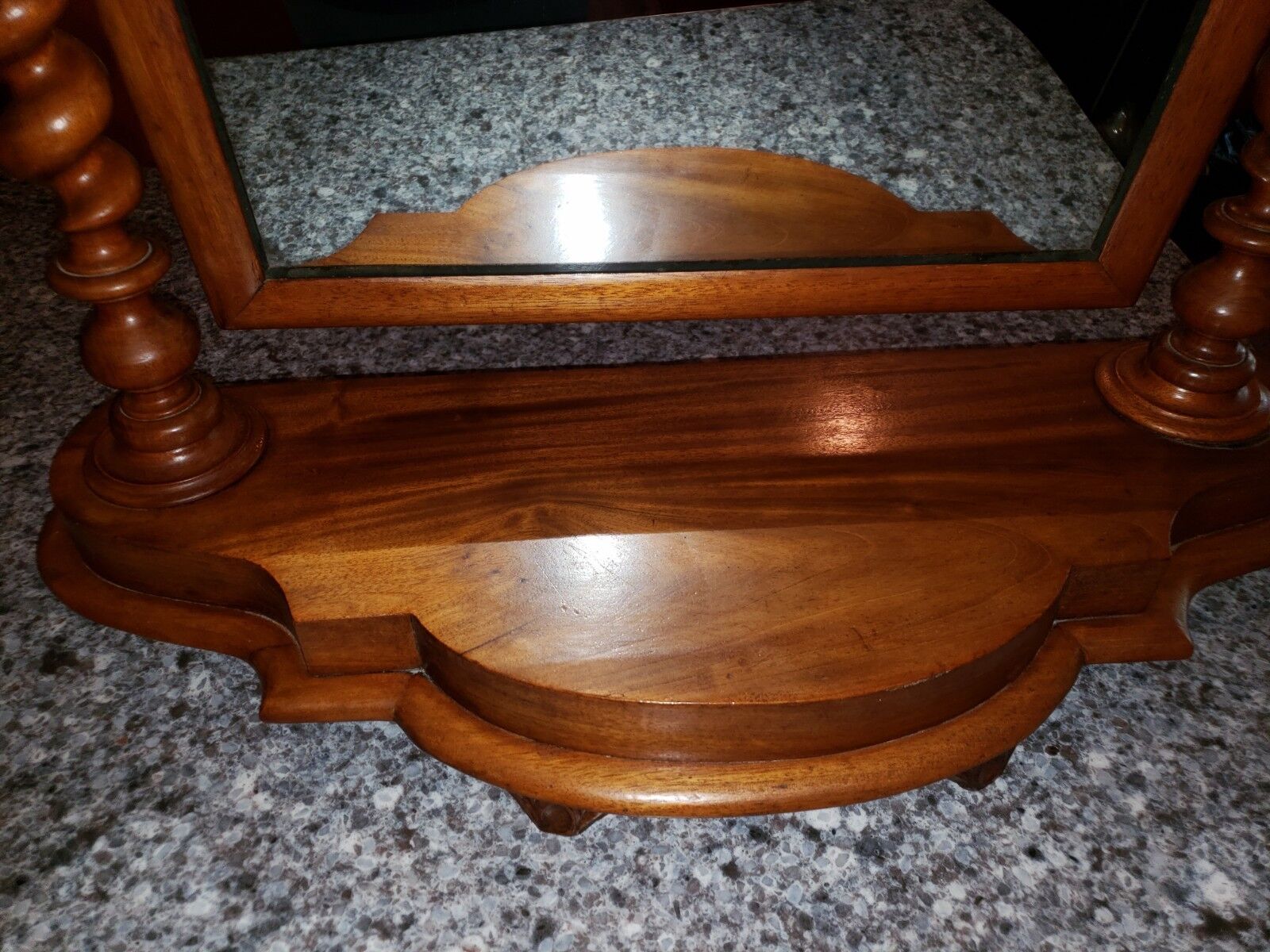 Mid 1800's Solid Cherry Standing Mirror