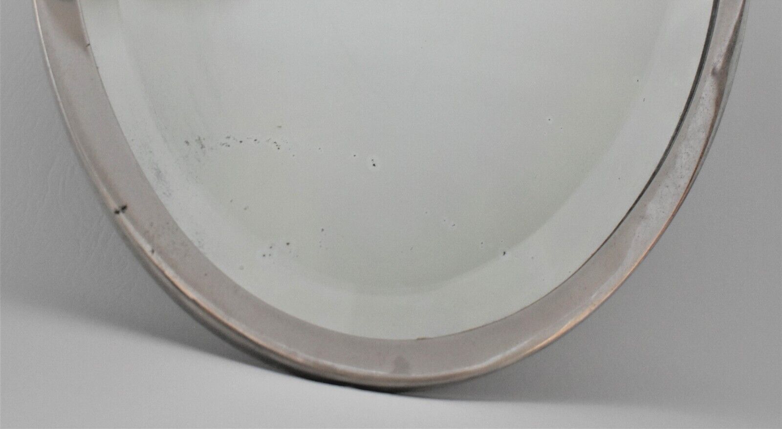 1900s Brass Oval Wall Mirror Industrial Steampunk Victorian