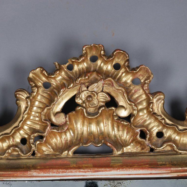 18th Century French Rococo Giltwood Wall Mirror