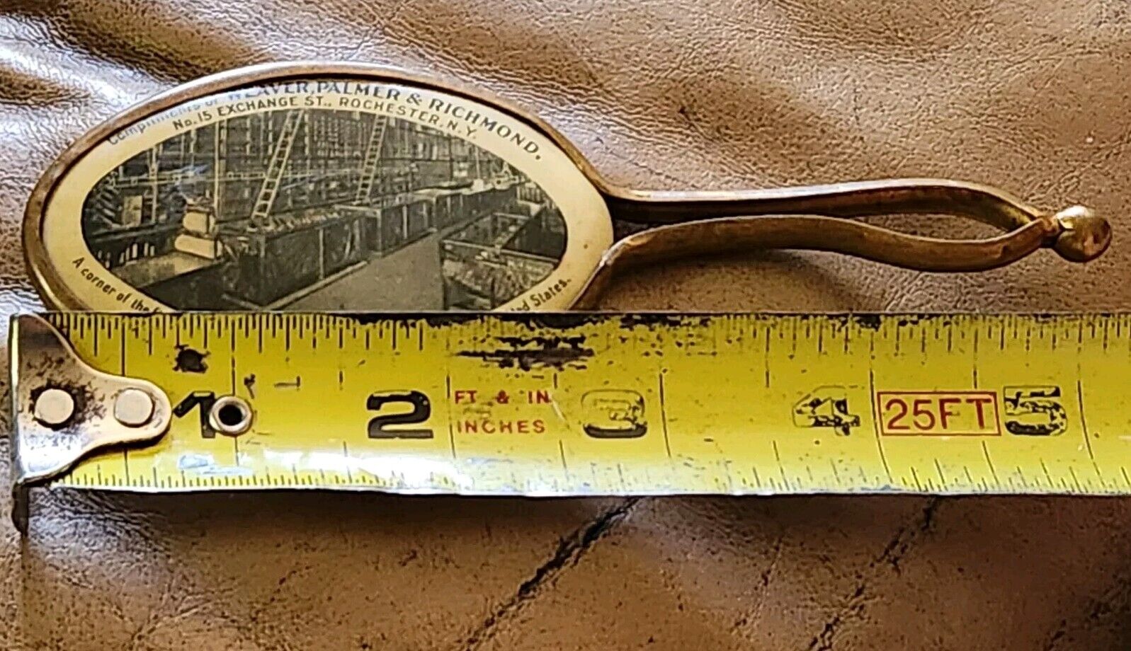 Antique Weaver Palmer & Richmond Hardware Advertising Mirror