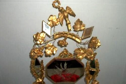 French Bridal Marriage Chair from 1800s with Globe