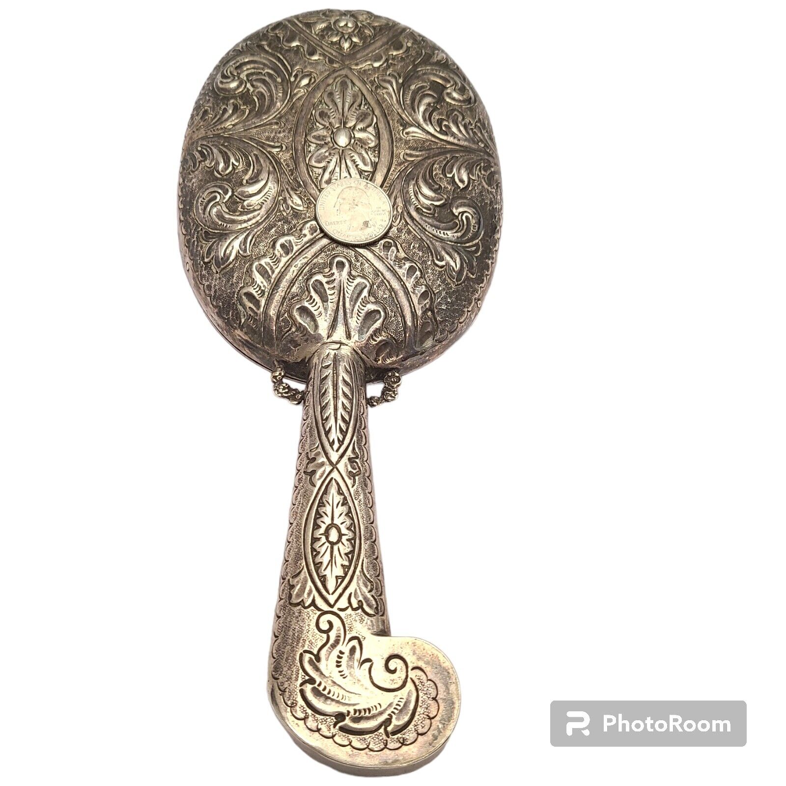 Art Nouveau Hand Mirror Birmingham/W.Clark Sterling Silver