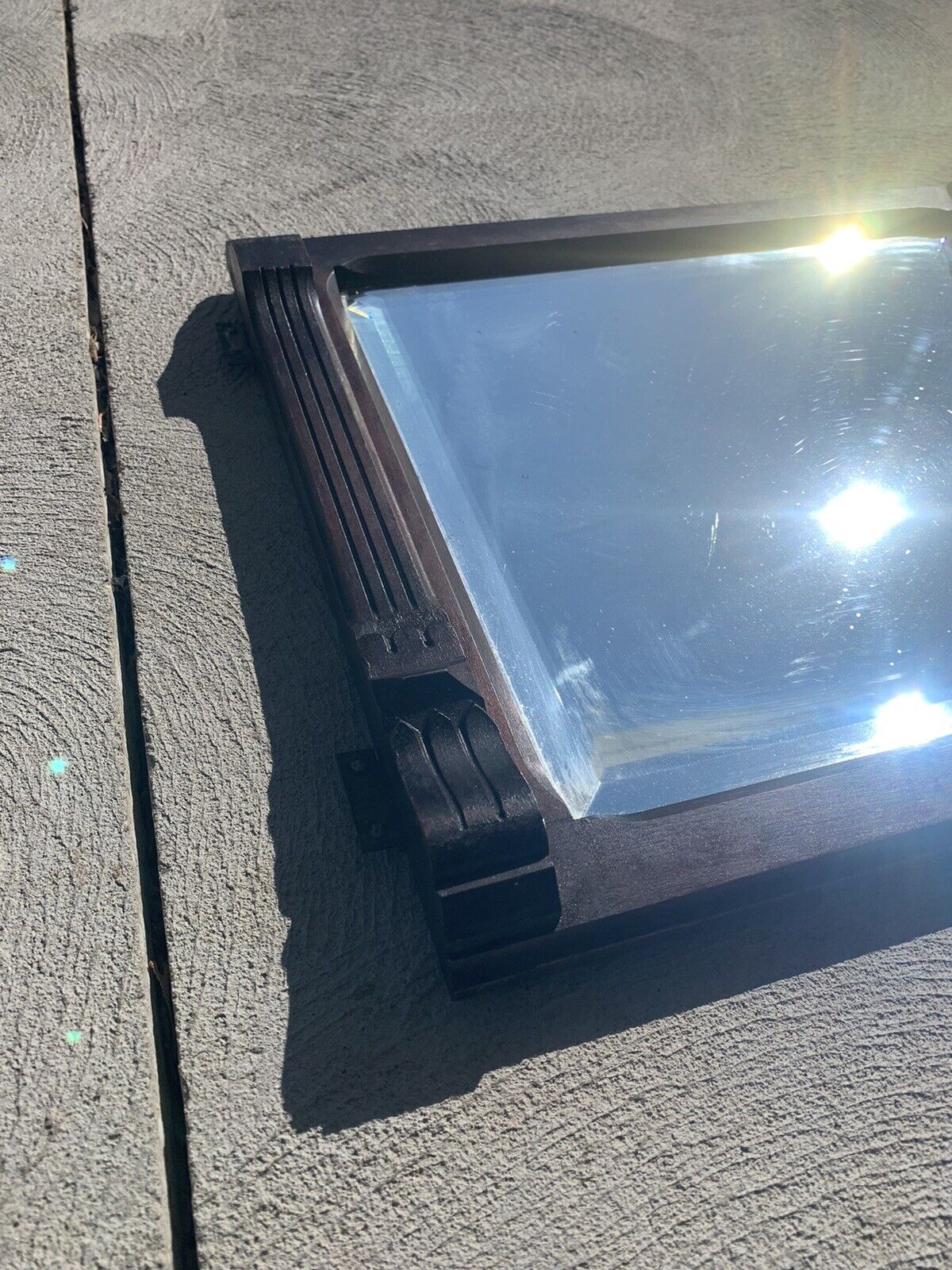 1900's Wooden Frame Beveled Mirror with Hinged Door