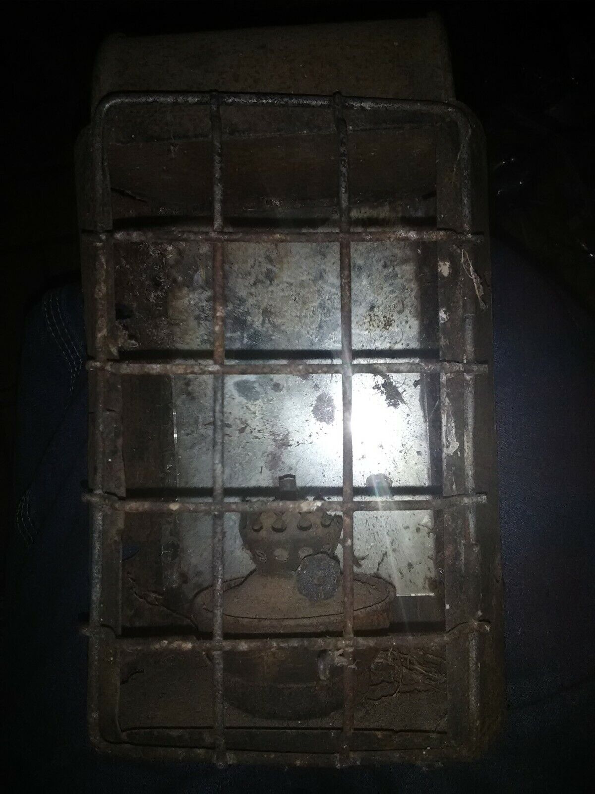 1800s Mirrored Kerosene Railroad Lantern - Rare Collectible