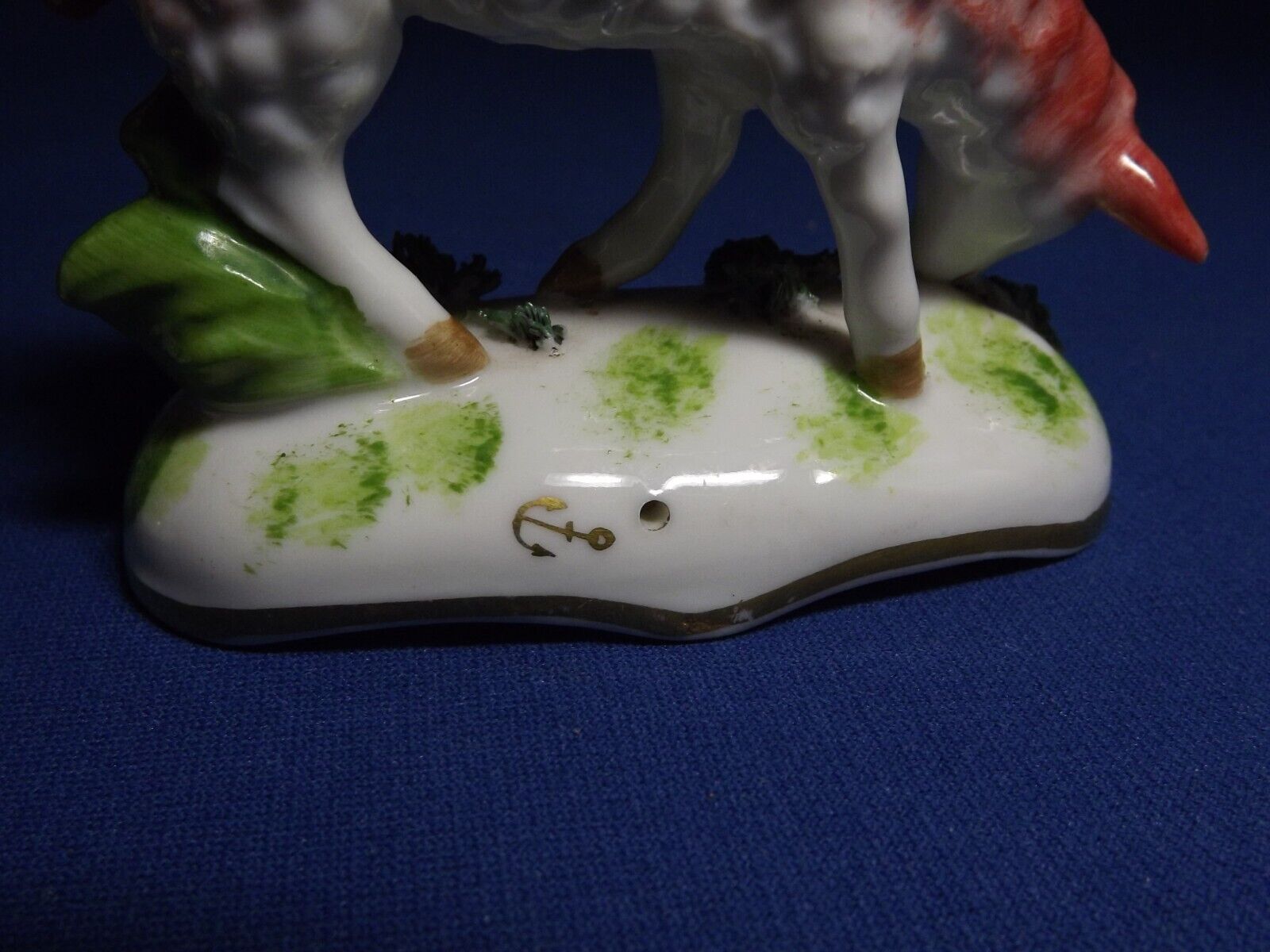 Pair of Antique German 1800's Anchor Mark Porcelain Sheep