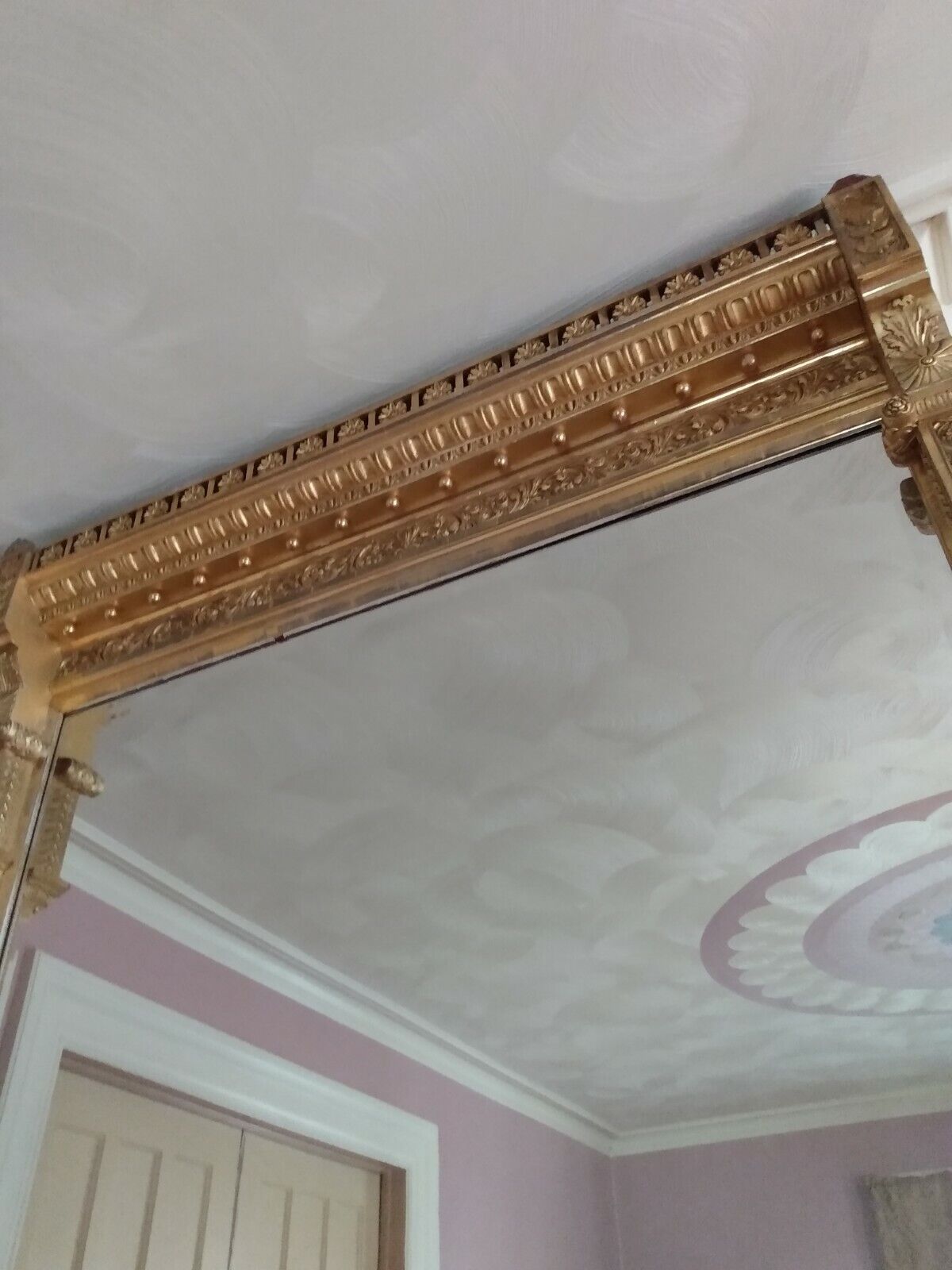 Victorian Gold Framed Mirror from Late 1800s-1900s