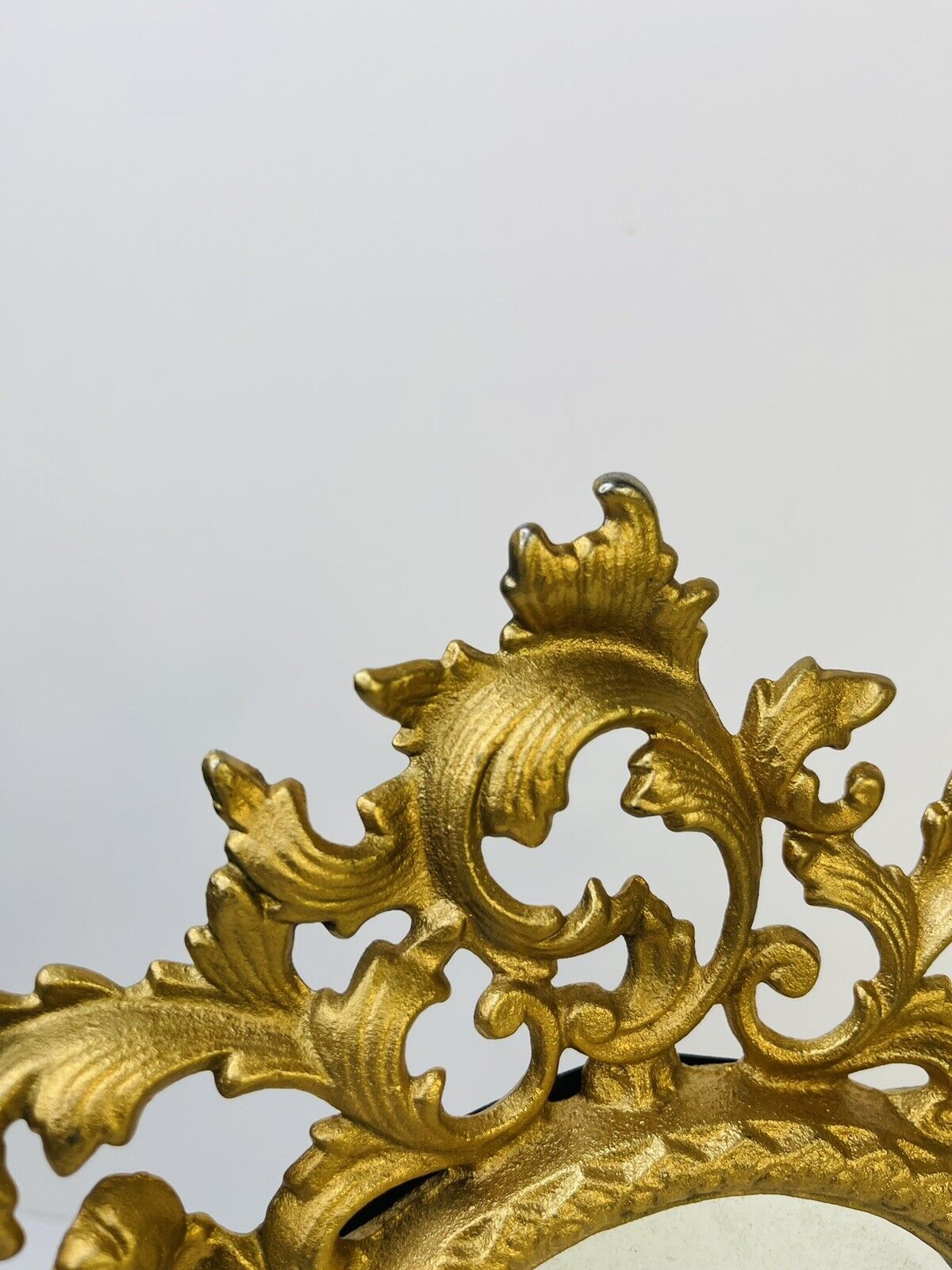 Victorian Regency Brass Vanity Dresser Mirror in Gold