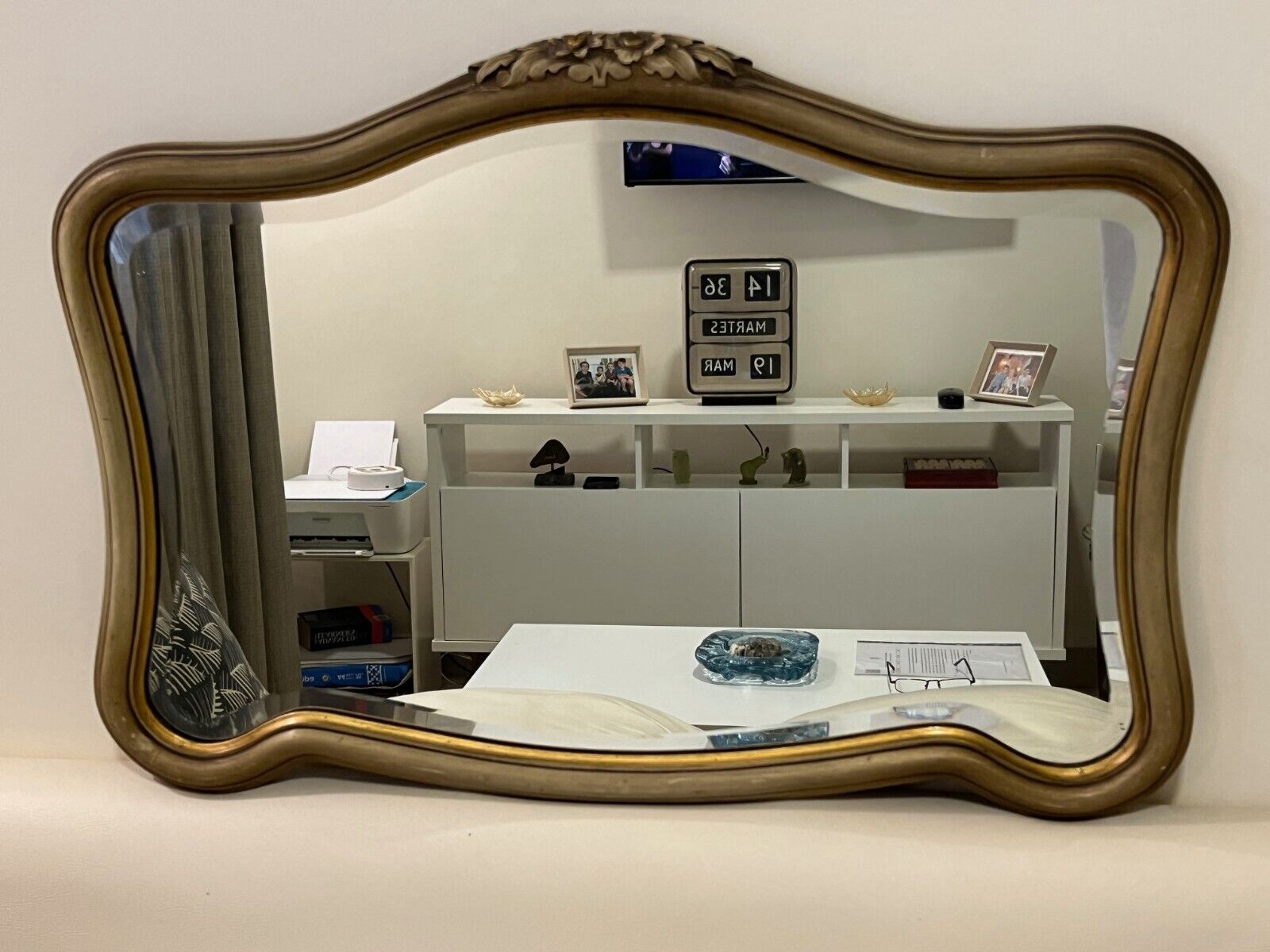French Provenzal Beveled Glass Mirror - Early 1900s