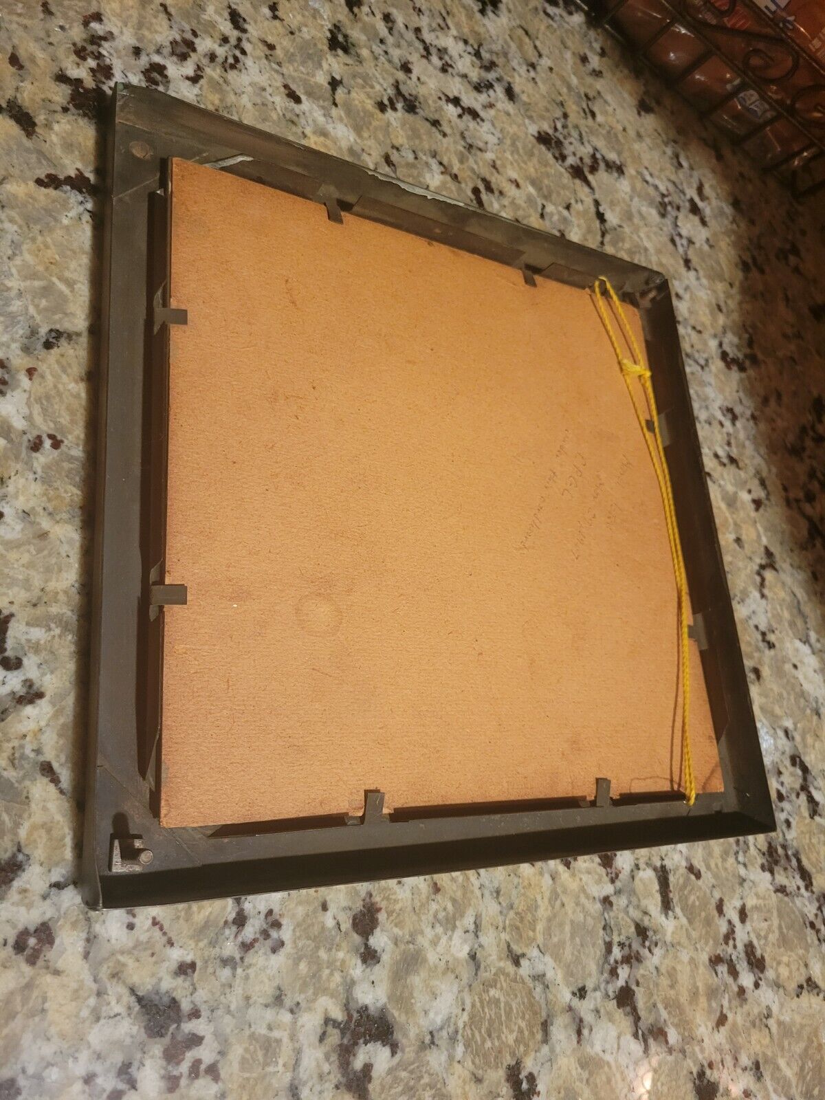 Early 1900s Copper Mirror with Fleur-de-lis Square
