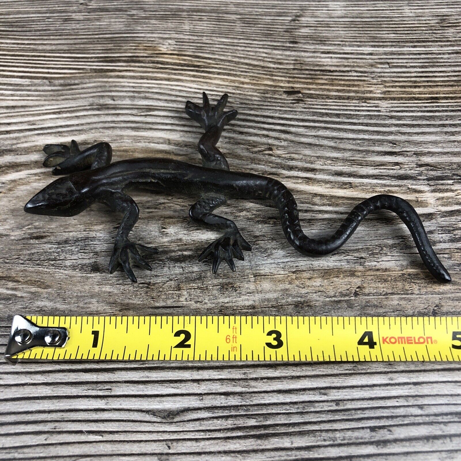 Early 1900's Art Deco Bronze Lizard Statue Paperweight