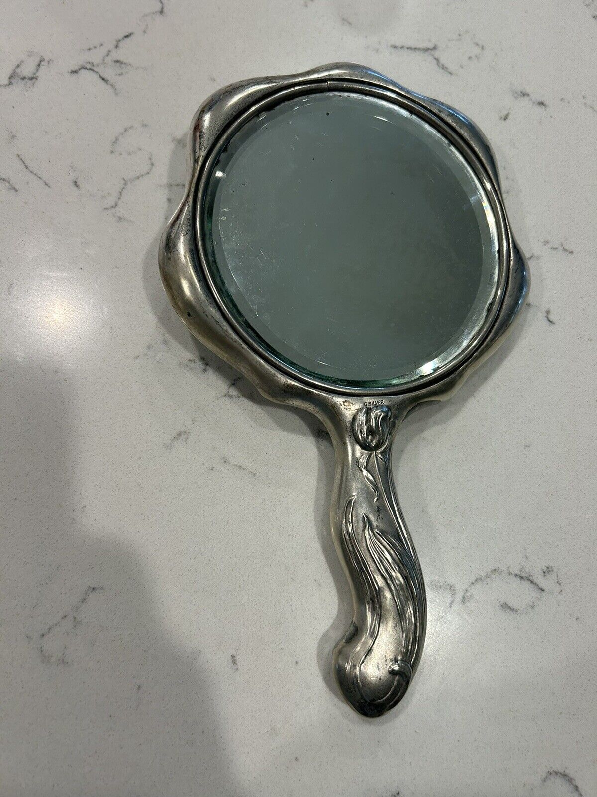 Late 1800s - Early 1900s Ornate Silver Vanity Set