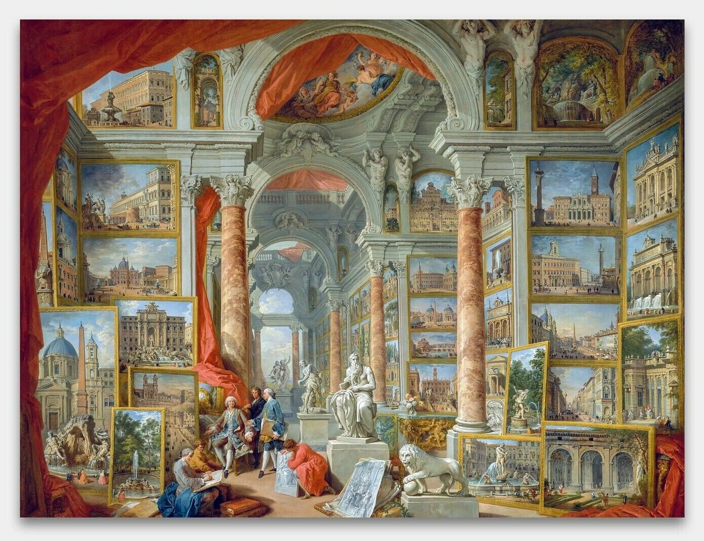 1700s Italian Art Print, Rome Renaissance Gallery Poster